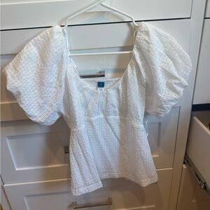 Old navy cute White Puff Sleeve Top